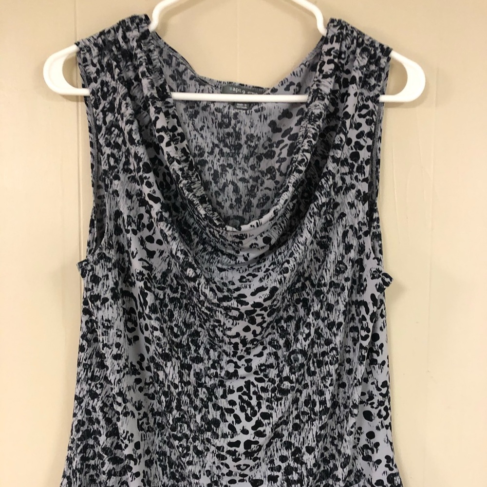 Apt 9 Leopard Print Cowl Neckline Womens Large